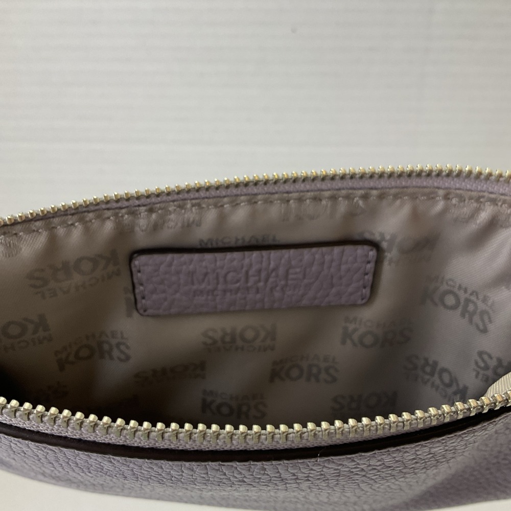 Michael Kors Jet Set Pebbled‎ Light Purple Lilac Top Zip Wristlet - Picture 6 of 8